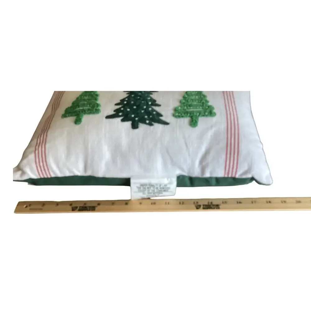 Needlework Christmas Trees Holiday Pillow Pillow 18